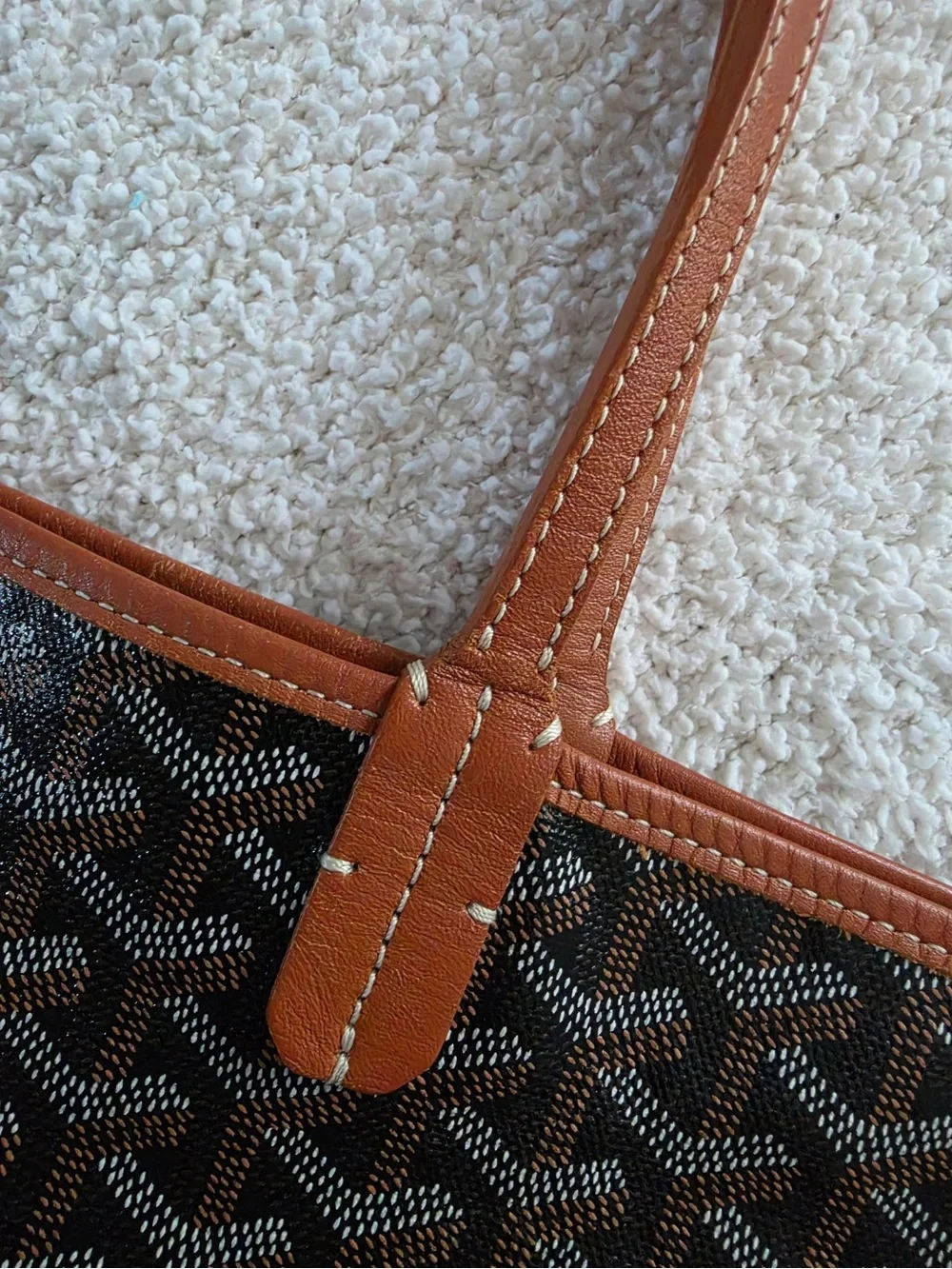 Goyard Saint Louis GM Black with Tan/Gold Trim with Pouch - Picture 14 of 17